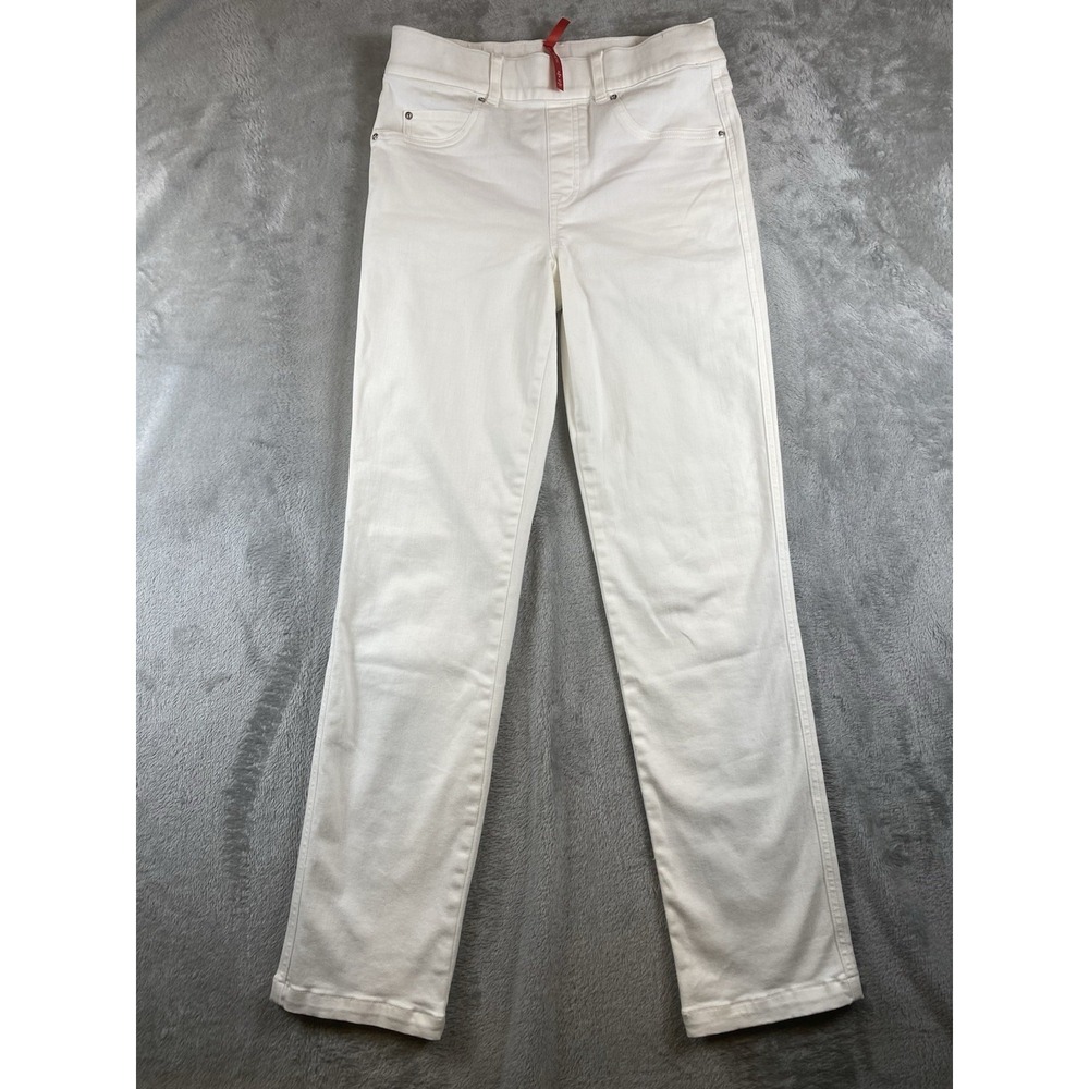 Spanx Women's Jeans Sz Small High Rise Skinny Shaping Denim Stretch Pants White